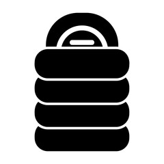 sleeping bag Solid icon