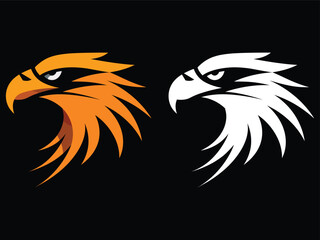 Obraz premium Mascot Head of an Eagle logo vector illustration