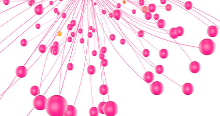 network shape. Abstract 3D render