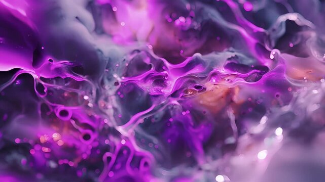 A microscopic view of a glandular network with multiple endocrine cells actively secreting hormones.