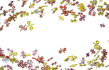 percent sign percentage icon interest rate background