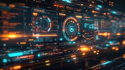 A high-resolution image of a digital interface with holographic communication icons.