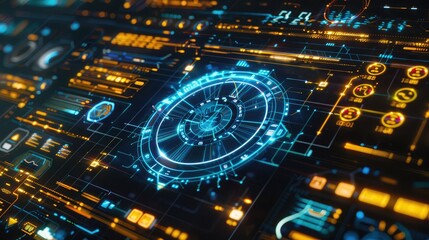 A high-resolution image of a digital interface with holographic communication icons.