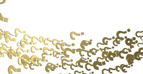 question marks. Computer generated 3d