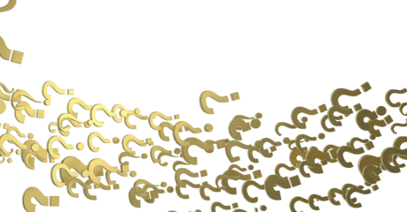 question marks. Computer generated 3d