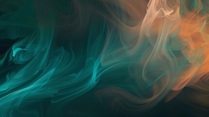 Obraz premium Abstract Teal and Orange Swirls.