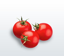 Set of tasty ripe fresh tomatoes vegetables