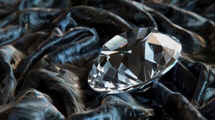 Diamond on Black Fabric.