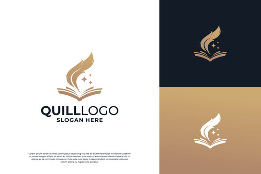 Luxury author logo design inspiration