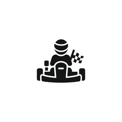 Karting icon vector. EPS 10 editable vector