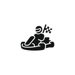Karting icon vector. EPS 10 editable vector