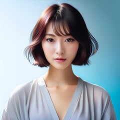 Fototapeta premium Beautiful young Japanese woman. 美しい若い日本人女性。