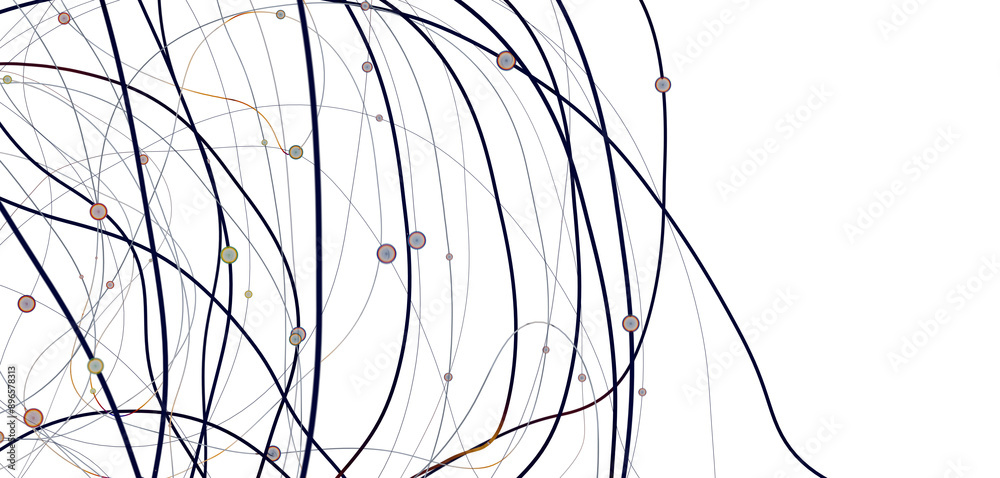 Poster network shape. abstract 3d render