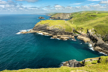 Tintagel Haven also known as Castle Cove is a small beach on the north side of Tintagel Island on the north coast of Cornwall