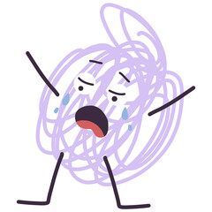 Cute silly scribble illustration