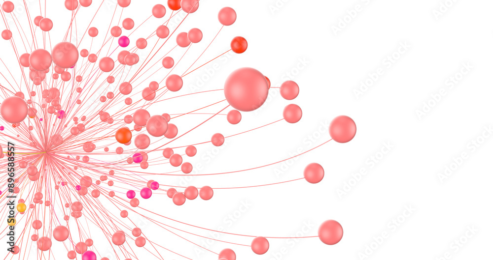 Poster network shape. abstract 3d render
