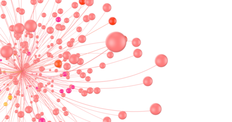 network shape. Abstract 3D render