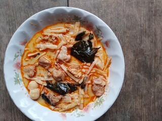 curry, food, plate, background, meat