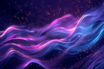Obraz premium abstract purple and blue waves