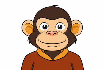 Funny Chimpanzee Vector Illustration Cartoons, Clipart & Line Art on White Background, Funny chimpanzee vector illustration with white background perfect for cartoons and clipart