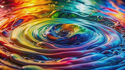 Abstract close up of colorful swirling patterns in water , abstract, wonders, vibrant, colorful, swirl, patterns, water, liquid