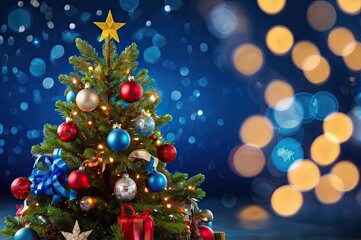  christmas tree backdrop bokeh