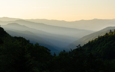 Sunrise over Mountains in Appalachia