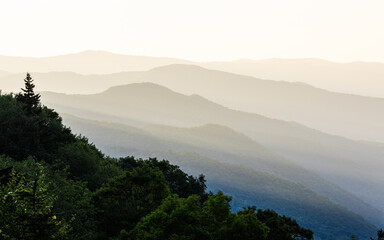 Sunrise over Mountains in Appalachia