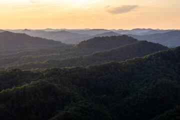 Sunset  over Mountains in Appalachia