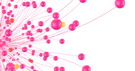 network shape. Abstract 3D render