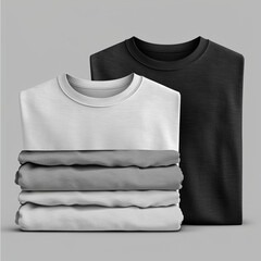 white shirt isolated on black background