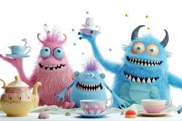 Obraz premium Monster Tea Party 