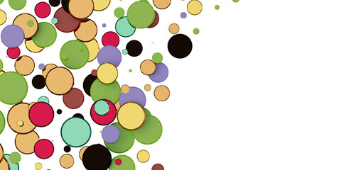 Confetti, paper triangle on the floor, fancy, colorful, celebration party