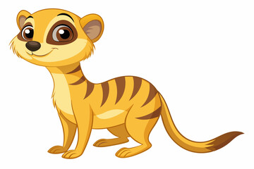 Funny Meerkat Vector Illustration Cartoons, Clipart And Line Art, Charming funny meerkat vector illustration for cartoons, clipart, and line art designs