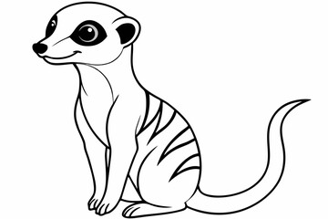 Funny Meerkat Vector Illustration Cartoons, Clipart And Line Art, Charming funny meerkat vector illustration for cartoons, clipart, and line art designs