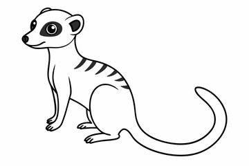 Funny Meerkat Vector Illustration Cartoons, Clipart And Line Art, Charming funny meerkat vector illustration for cartoons, clipart, and line art designs