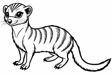 Funny Meerkat Vector Illustration Cartoons, Clipart And Line Art, Charming funny meerkat vector illustration for cartoons, clipart, and line art designs