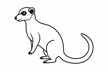 Funny Meerkat Vector Illustration Cartoons, Clipart And Line Art, Charming funny meerkat vector illustration for cartoons, clipart, and line art designs