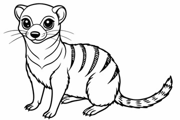 Funny Meerkat Vector Illustration Cartoons, Clipart And Line Art, Charming funny meerkat vector illustration for cartoons, clipart, and line art designs