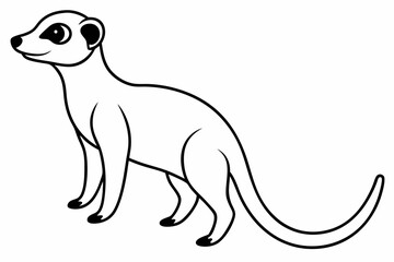 Funny Meerkat Vector Illustration Cartoons, Clipart And Line Art, Charming funny meerkat vector illustration for cartoons, clipart, and line art designs