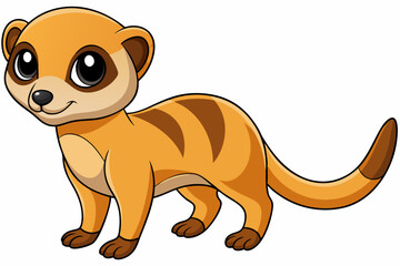 Funny Meerkat Vector Illustration Cartoons, Clipart And Line Art, Charming funny meerkat vector illustration for cartoons, clipart, and line art designs