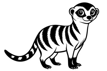Funny Meerkat Vector Illustration Cartoons, Clipart And Line Art, Charming funny meerkat vector illustration for cartoons, clipart, and line art designs