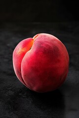 Mystic photo of Indian Blood Peach, isolated on black background