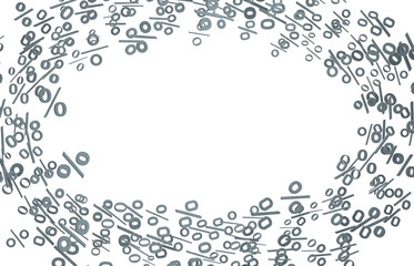 percent shopping digital in 3d. background