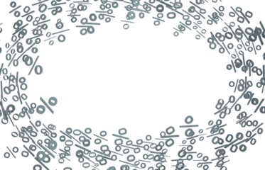 percent shopping digital in 3d. background