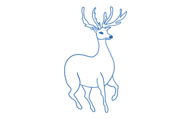 reindeer vector illustration, santa claus reindeer, christmas