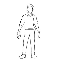 man silhouette vector illustration, male