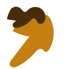  Neutral abstract shapes orange brown decoration 