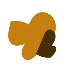  Neutral abstract shapes orange brown decoration 