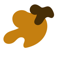  Neutral abstract shapes orange brown decoration 